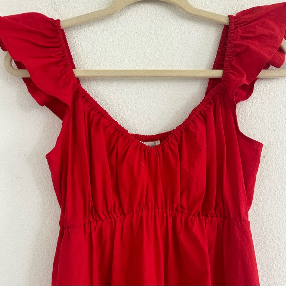 Universal Thread Red Ruffle Sleeve Maxi Dress - Picture 6 of 11